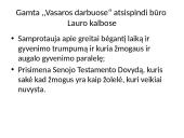 Gamta ir žmogus K. Donelaičio ,,Metuose“ 8 puslapis