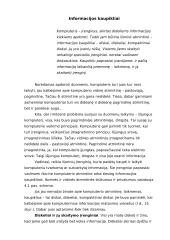 Informacijos kaupikliai, laikmenos ir pan. 1 puslapis