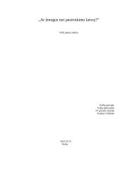 Ar žmogus turi pasirinkimo laisvę?