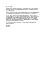 Letter giving opinion