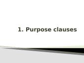 Purpose clauses