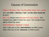 Clauses of result, concession, purpose 9 puslapis