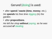 Gerunds and infinitives 9 puslapis