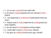 Gerunds/infinitives 11 puslapis