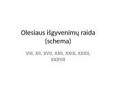 Olesiaus išgyvenimų raida (schema)
