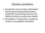 Olesiaus išgyvenimų raida (schema) 3 puslapis