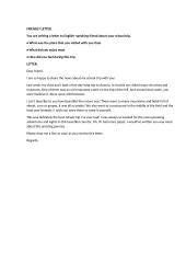 Friendly letter