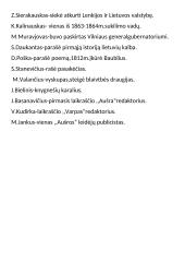 Lietuva carų valdžioje: žinotinos asmenybės, datos 2 puslapis