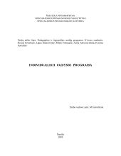 Individualioji ugdymo programa