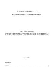 Kauno menininkų-tekstilininkų identitetas