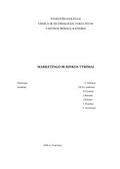 Marketingo ir rinkos tyrimai: kaimo turizmas 13 puslapis