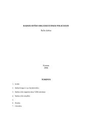 Radio ryšio organizavimas policijoje 1 puslapis
