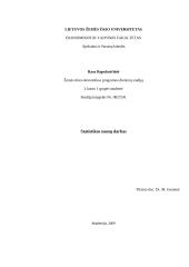 Statistikos namų darbai