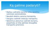 Aplinkos teršimas automobilių išmetamosiomis dujomis, poveikis sveikatai, aplinkos apsaugai 11 puslapis