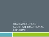 Highland dress – Scottish traditional costume