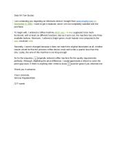 Semi - formal letter writing