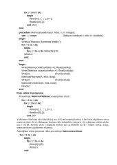 Free Pascal. Dvimačiai masyvai arba matricos 4 puslapis