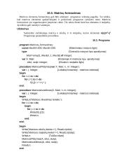 Free Pascal. Dvimačiai masyvai arba matricos 6 puslapis