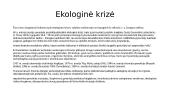 Žmogaus vieta gamtoje. Ekologinės krizės priežastys 5 puslapis