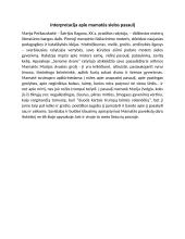 Interpretacija apie mamatės sielos pasaulį