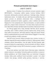 Partizaninio karo Lietuvoje etapai