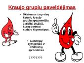 Kraujo grupių paveldėjimas (skaidrės) 7 puslapis