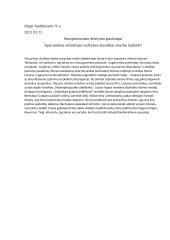 Apie kokias moralines vertybes šiandien svarbu kalbėti