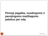 Pirmoji pagalba nuodingoms ir pavojingoms medžiagoms patekus, pro burną, per odą, į akis, kvėpavimo takus 7 puslapis