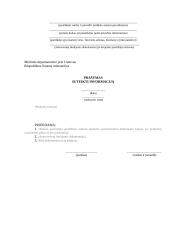 Prašymas suteikti informaciją