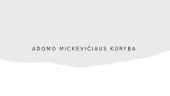 Adomo Mickevičiaus kūryba 