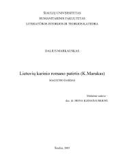 Lietuvių karinio romano patirtis (K. Marukas) 