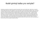 Kodėl gimtoji kalba yra vertybė? (remtasi Daukša)