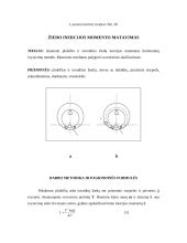 Plokščio ir toroidinio žiedų inercijos momentų matavimas harmoninių svyravimų metodu