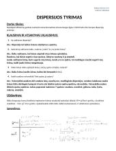 Dispersijos tyrimas