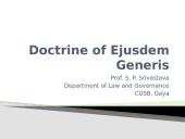 Doctrine of Ejusdem Generis