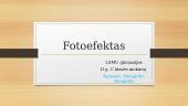 Fotonai ir fotoefektas