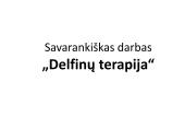 Savarankiškas darbas „Delfinų terapija“