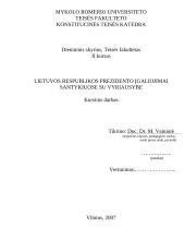 LR Prezidento įgaliojimai santykiuose su Vyriausybe