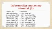 Informacijos matavimo vienetai 11 puslapis