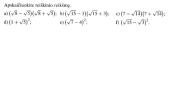 Reiškiniai su kvadratinėmis šaknimis 7 puslapis