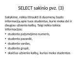 Įvadas į SQL kalbą 8 puslapis
