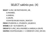 Įvadas į SQL kalbą 9 puslapis