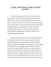 J. Grušas „Meilė, džiazas ir velnias“. Beatričės paveikslas.