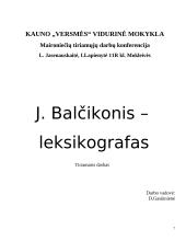 Juozas Balčikonis - leksikografas 7 puslapis