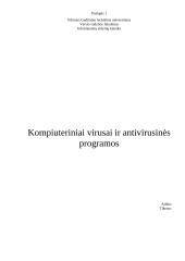 Kompiuterio virusai ir antivirusinės programos