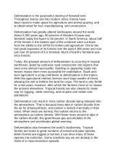 Deforestation essay
