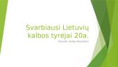 Svarbiausi lietuvių kalbos tyrėjai 20 a.