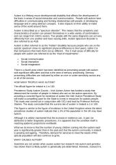 About autism