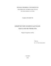 Krikščionybė Europos Sąjungoje: sekuliarumo problema
