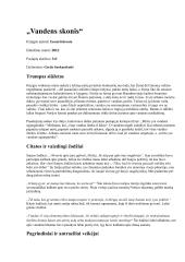 "Vandens skonis" aprašymas